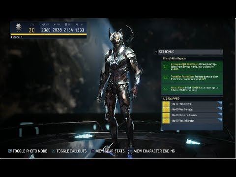Injustice 2 Blue Beetle "Kha-Re's Regalia" Epic Gear Set Full Loadout Gameplay