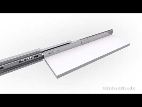 Équerres 633 XX pour coulisses 2109, 2132, 3732 et 3832-zingué noir ACCURIDE