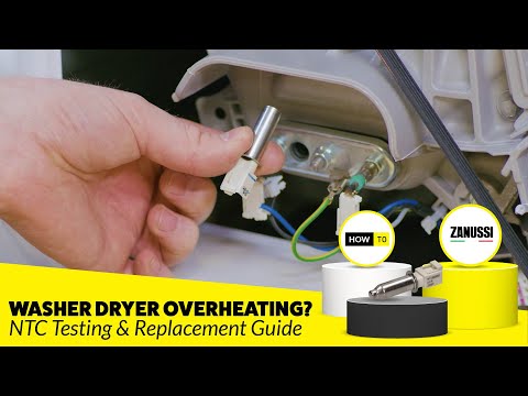 Part of a video titled How to Test & Replace an NTC on a Zanussi Washer Dryer YOURSELF!