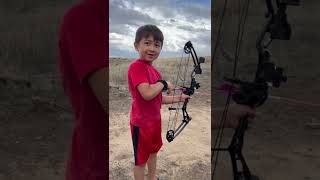 6 year olds First Compound Bow!