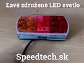 Združené LED svetlo 12/24V - 4 prvkové ľavé ECER (164x79x35mm) - Video Youtube
