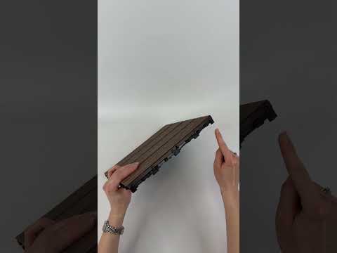 Композитная плитка ДПК 300х300х23мм Тёмный дуб (D) SW-00001707 - фото 2 - id-p2994867084