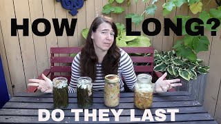 FERMENTED PICKLES: how long are they preserved, and my moldy failures