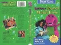 Barney Rhymes With Mother Goose VHS 1993