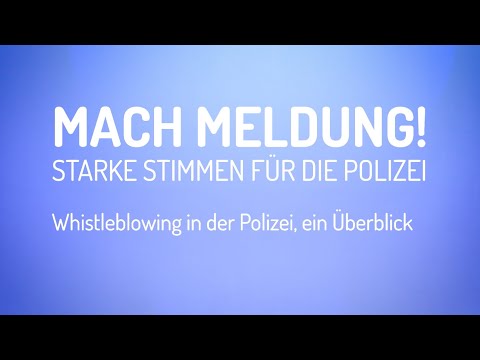 Whistleblowing in der Polizei: Das Wichtigste zusammengefasst