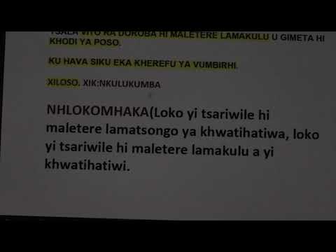 Xitsonga Home Language P3. Matsalelo ya papila ra mafundza. Xitsonga formal letter