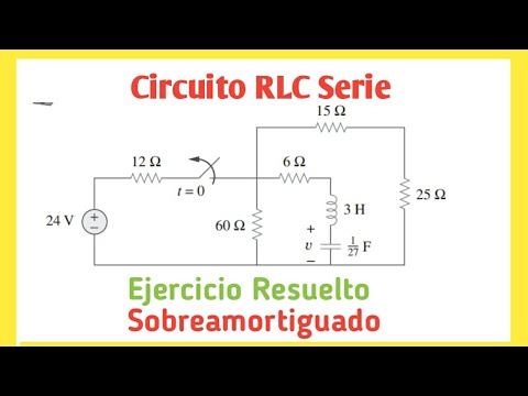circuito RLC serie, sin fuente, CIRCUITO RLC SERIE SOBREAMORTIGUADO