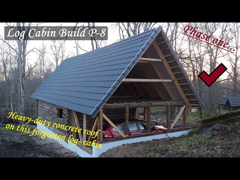 A 128 year old forgotten log cabin Finally has it's entire roof covered