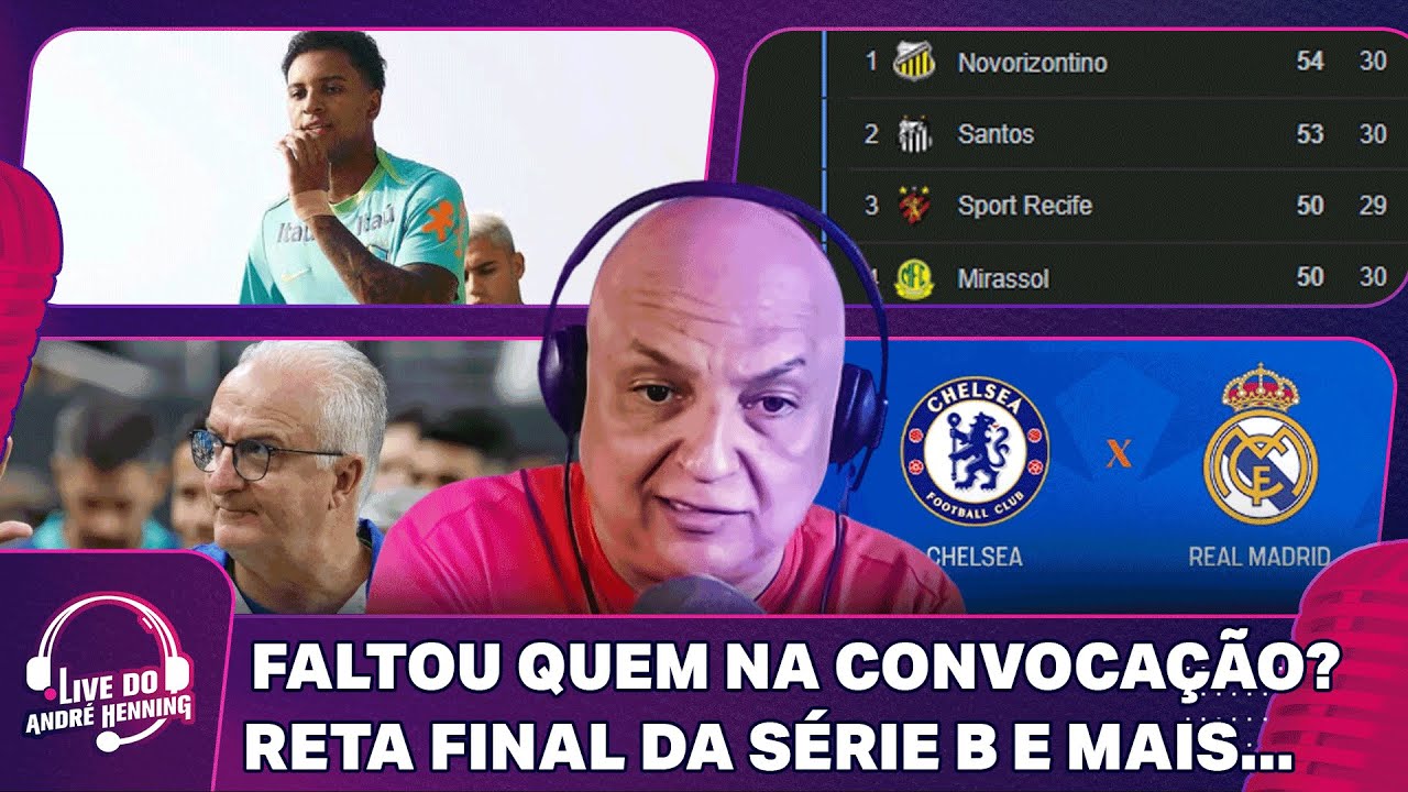 SELEÇÃO: QUAL VAI SER O TIME TITULAR? FALTOU CONVOCAR QUEM? SÉRIE B E MAIS NA LIVE DO ANDRÉ
