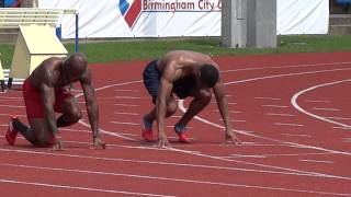 preview picture of video 'USA Olympic sprinters Tyson Gay and Trell Kimmons training at Alexander Stadium, Birmingham'