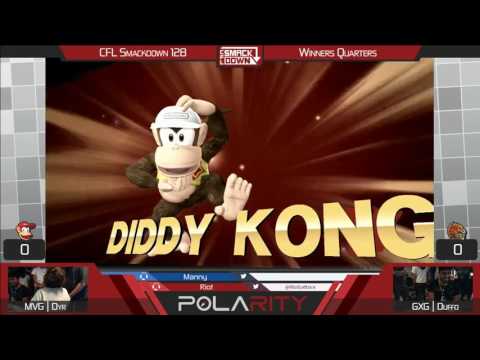 CFL Smackdown 128 WiiU - MVG | Dyr (DIddy Kong) vs GxG | Duffo (Little Mac) - Winners Quarters
