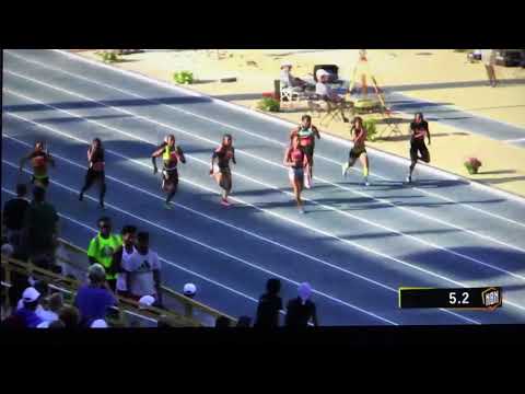 New Balance Outdoor Nationals Freshman 100m Finals 6 15 18 - Lauren Princz