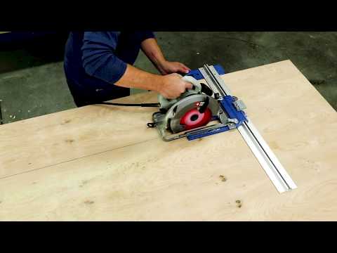 How to cut plywood using a saw guide