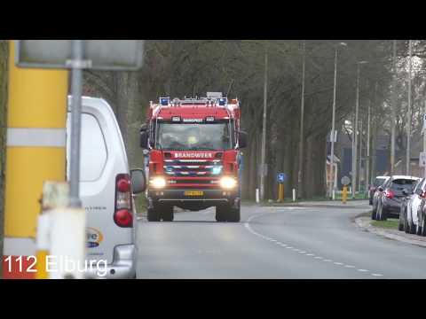 Brandweer Elburg en Nunspeet met spoed onderweg naar een woningbrand in Doornspijk