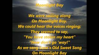 Moonlight Bay LYRICS WORDS BEST TOP POPULAR SING ALONG SONGS not Beatles Trilogy Doris Day Bing