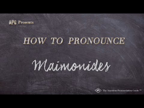 How to Pronounce Maimonides (Real Life Examples!)
