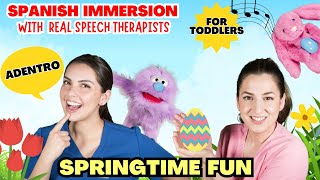 Learn Core Language in Spanish | Springtime, Colors, and Bunny Song | Spanish Immersion for Toddlers