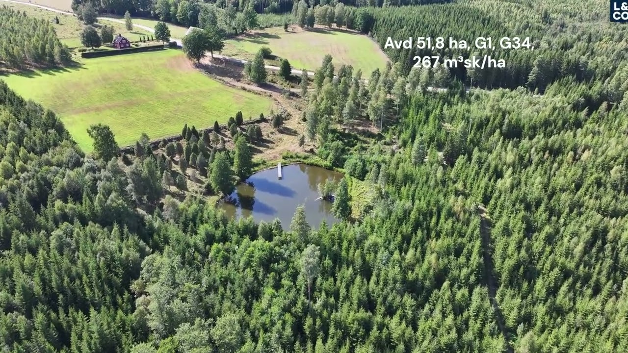 Gård med jordbruk på Månstorp 12 Vetlanda kommun - video