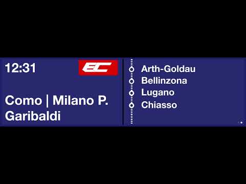 SBB TTS Durchsage • Einfahrt des EC nach Como und Milano Porta Garibaldi