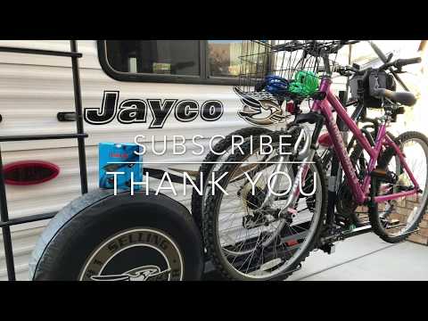 Jayco Travel Trailer How to install Bumper Hitch Adapter + Bike Rack for RV Camper swagman tulga