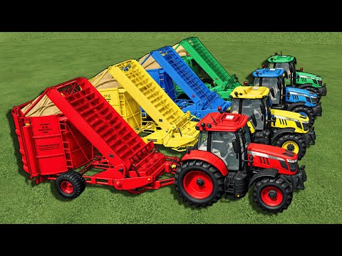 Work with Colors! - Epic Straw Collecting with a GIANT Machine - Farming Simulator 22! 🚜