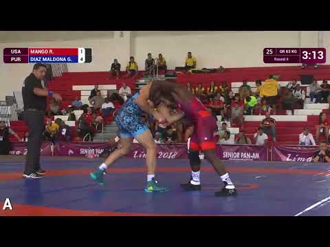 Round 4 GR - 63 kg: R. MANGO (USA) v. G. DIAZ MALDONA (PUR)