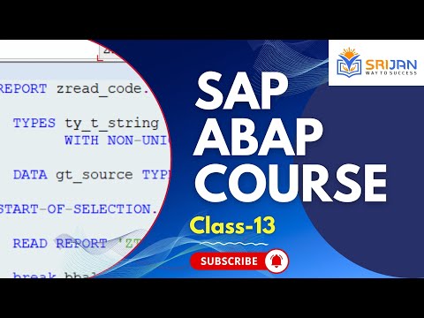 13. SAP ABAP Course Classes | Class-13