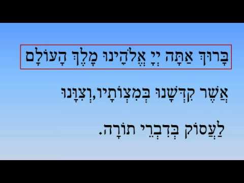 Blessing before studying Torah