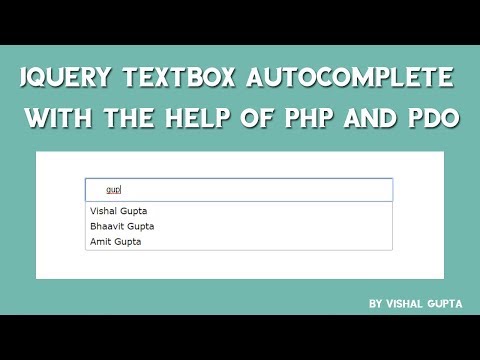 Jquery Textbox Autocomplete with the help of PHP and PDO