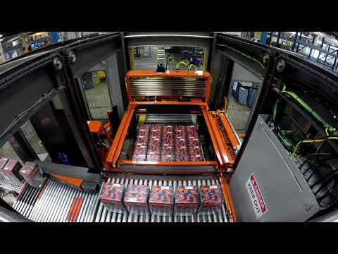 FL1000SW Floor Level Palletizer + Stretch Wrapper and Sheet Placement