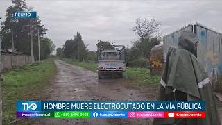 Hombre muere electrocutado en la vía pública en Peumo