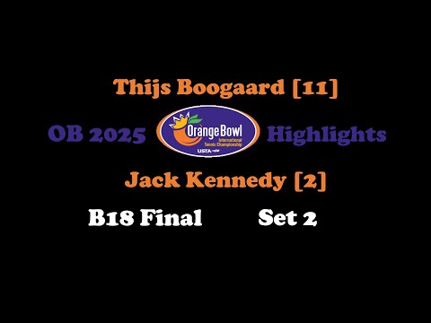 Orange Bowl 2025 B18 F Set 2 Boogaard vs Kennedy #tennis #juniortennis #highlights #orangebowl