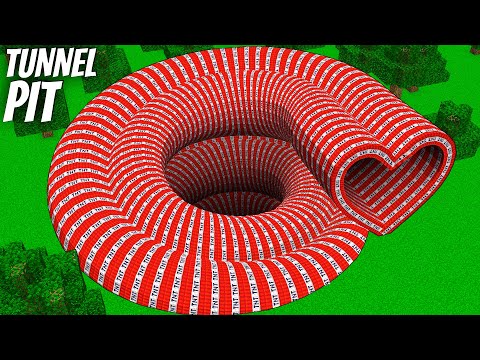A TNT HEART PIT that Never Ends in Minecraft ! LONGEST TNT TUNNEL !