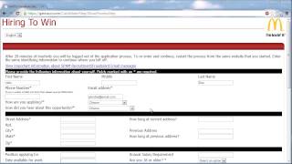 McDonalds Application Online Video