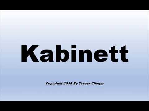 How To Pronounce Kabinett
