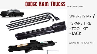 Dodge Ram Spare Tire Jack & Tool Kit Location l 2009-2021|