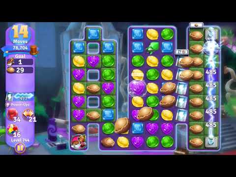 Wonka's World of Candy Level 744 NO BOOSTERS - A S GAMING ✔