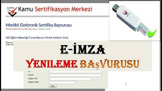 E-imza yenileme işlemi Kamu SM