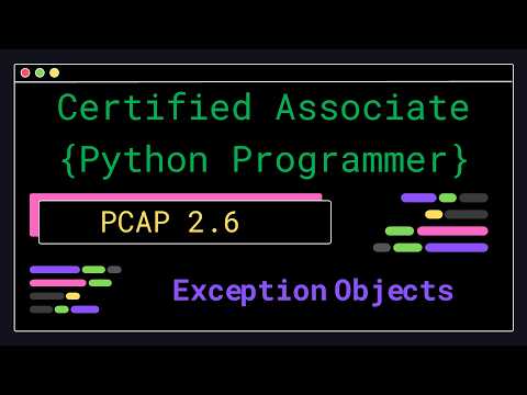 Pcap 2 6 Exception Objects Certified Associate Python Programmer