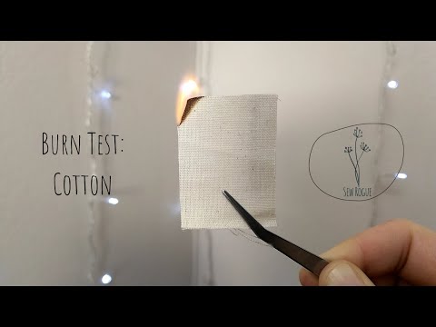 Fabric Burn Test | Cotton | Calico | Fibre Identification | Fibre Identification | Sew Rogue