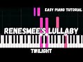 Twilight Renesmee S Lullaby Easy Piano Tutorial