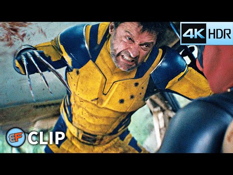 Deadpool vs Wolverine - Car Fight Scene | Deadpool & Wolverine (2024) 4K HDR Movie Clip