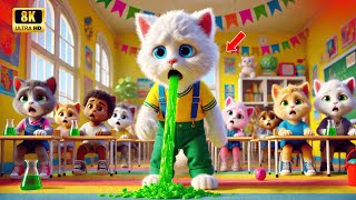 Kitten Vomits 🤮 after Poisoned Eating Ice Cream 🍦🙀#cats #cutecat #catlover vol 3
