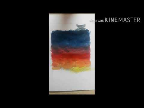 Easy landscape after sunset carnival painting:)