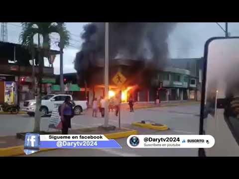 En #sucumbíos, un fuego dañó un comercio situado en la zona de Tarapoa, en el cantón de Cuyabeno