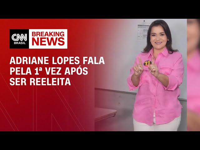 Adriane Lopes fala pela 1ª vez após ser reeleita | CNN Eleições
