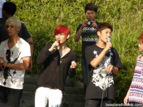 [Fancam] BEAST 120729 - Dooseob, Junseob, 2jun or 2junseob? (Inkigayo Mini Fanmeeting)