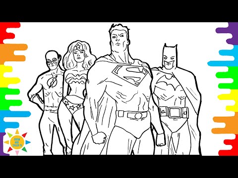 Justice League Coloring Pages | Superheroes Coloring | Elektronomia & RUD - Memory [NCS Release]