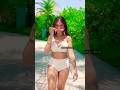 Hottest Babe KRISSANN Flaunting In White 🫦 Shorts Bollywood Youtubeshorts Bikini Trending