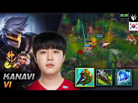 Kanavi Jungle Vi Build Divine Sunderer Conqueror - Kanavi Vi Match Highlight - LOL KR 12.16